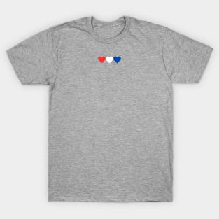 Red White and Blue Hearts T-Shirt